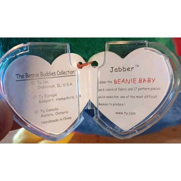 Ty Large Plush Beanie Buddy - Jabber the Parrot 9" with Tags - Picture 4 of 7